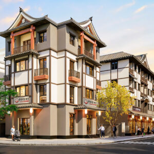 Phối cảnh lô góc biệt thự khu phố Trung Hoa, Vinhomes Green City