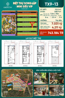 Biệt thự song lập mini phân khu The Forest – Vinhomes Green City