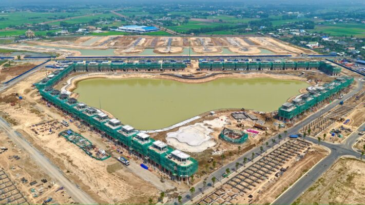 Cập nhật tiến độ thi công 17/1 tại Vinhomes Green City ghi nhận công trường triển khai đồng bộ hạ tầng móng kỹ thuật nhịp độ khẩn trương sẵn sàng