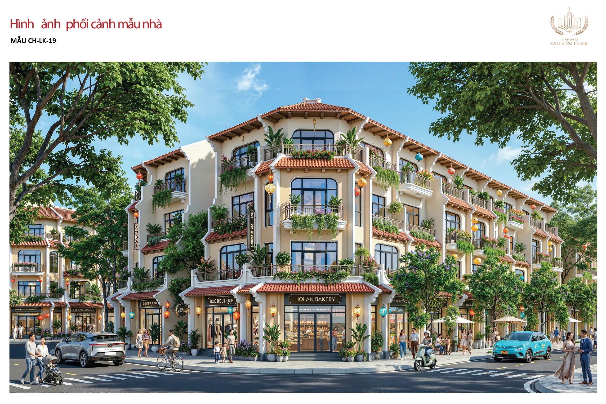 Mẫu nhà Vinhomes Sai Gon Park theo phong cách Hội An