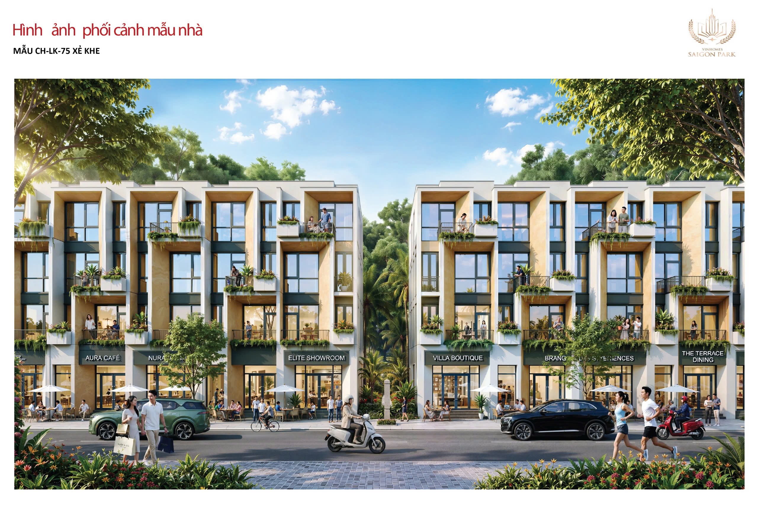 Mẫu nhà Vinhomes Sai Gon Park theo phong cách Hiện Đại gam màu sáng