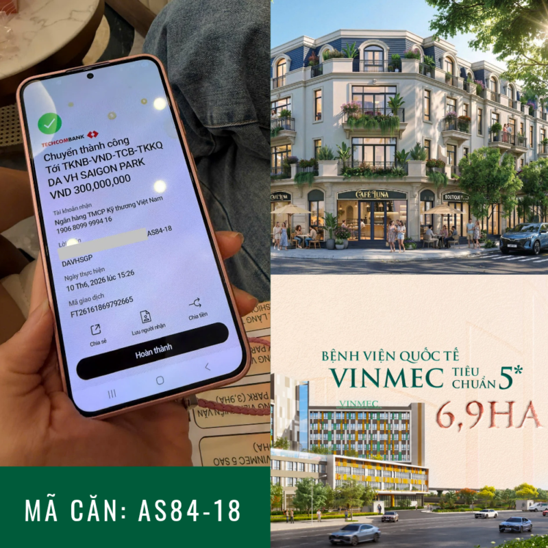 Chot Coc can AS84-18 Vinhomes Sai Gon Park