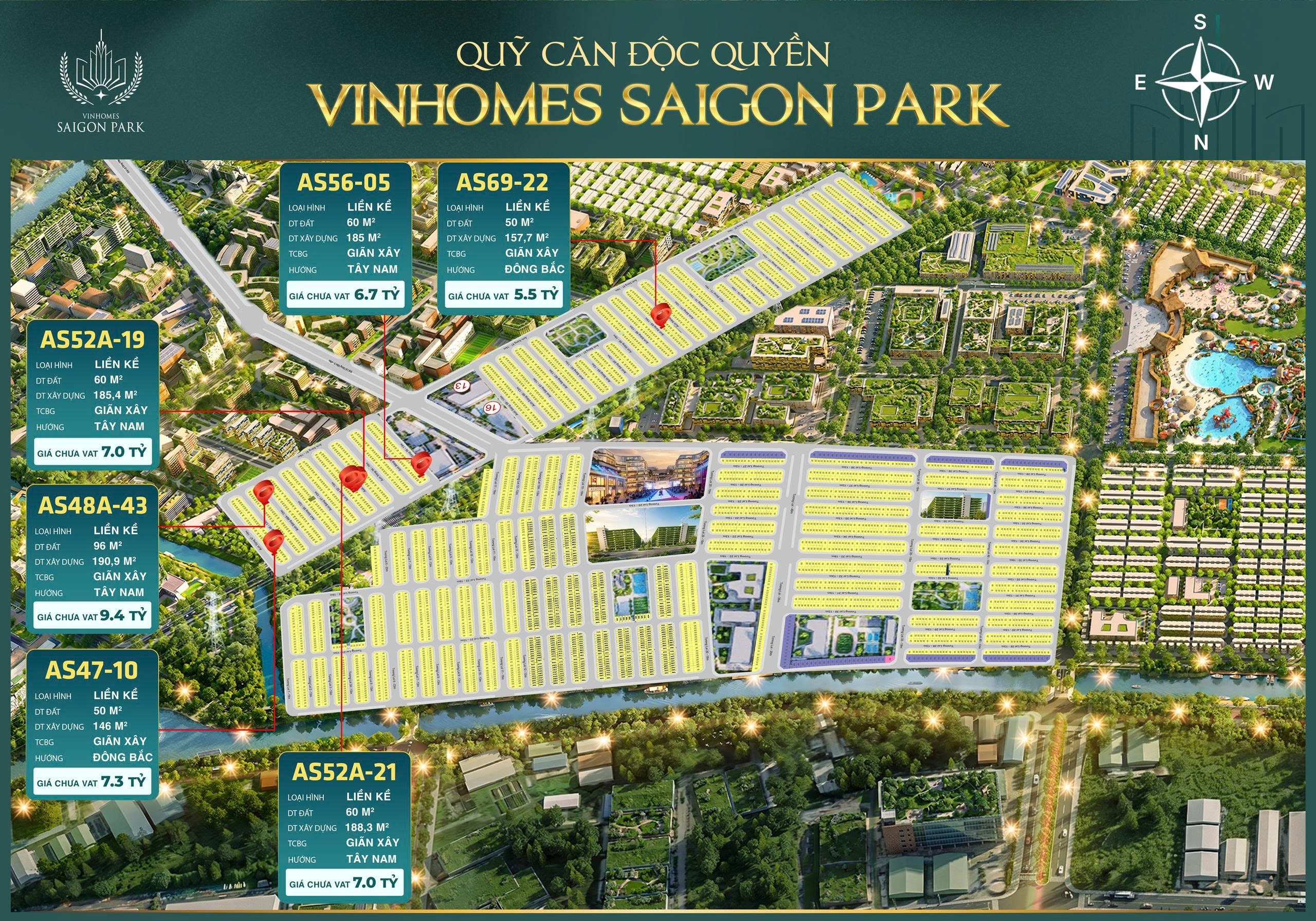Bảng giá mới nhất Vinhomes Sai Gon Park khu giãn xây