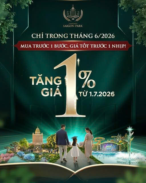 Cam kết tăng giá Vinhomes Sai Gon Park