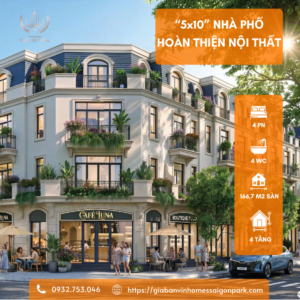 Mẫu nhà phố liền kề 50m2 Vinhomes Sai Gon Park bàn giao hoàn thiện nội thất