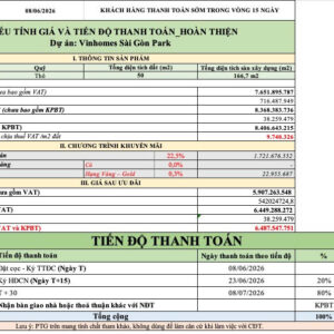 phuong an thanh toan som can TL35-45 Vinhomes Sai Gon Park
